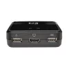 Eaton Tripp Lite seeria 2-pordiline USB/HD-kaabliga KVM-lüliti heli/videoga, kaablid ja USB-perifeeriaseadmete jagamine - KVM-/heli-/USB-lüliti - 2 x KVM/heli/USB - 1 kohalik kasutaja - lauaarvuti