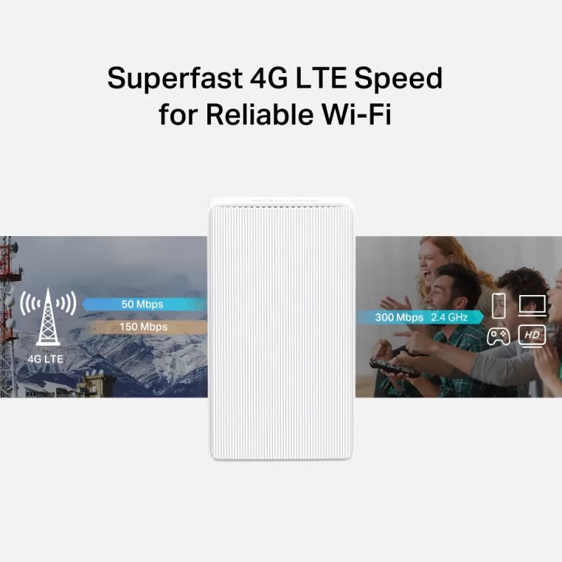 Traadita ruuter Mercusys MB112-4G 300 Mbit/s 2,4 GHz valge