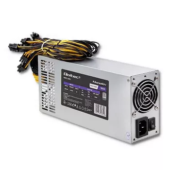 Qoltec 50350 toiteplokk 1850W PCI-E | 80 Plus Platinum | Gaming Miner