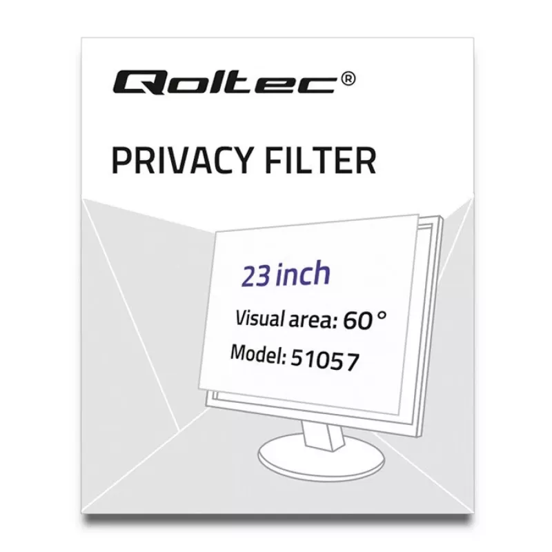 Qoltec GDPR privaatsusfilter 23 | 16:9 | Silmade kaitse | Panoraam