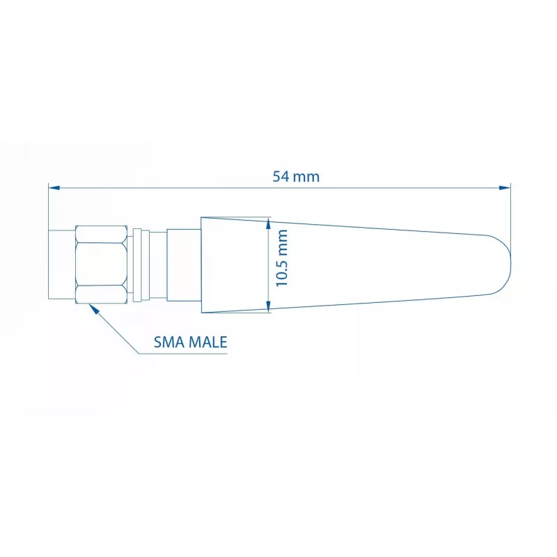 Kompaktne sirge mobiilantenn TELTONIKA 003R-00281 5 dBi mobiil- ja traadita seadmetele