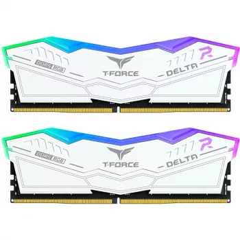DIMM 32 GB DDR5-6000 (2x 16 GB) kahe kanaliga komplekt, mälu valge, FF4D532G6000HC30DC01, Delta RGB, INTEL XMP