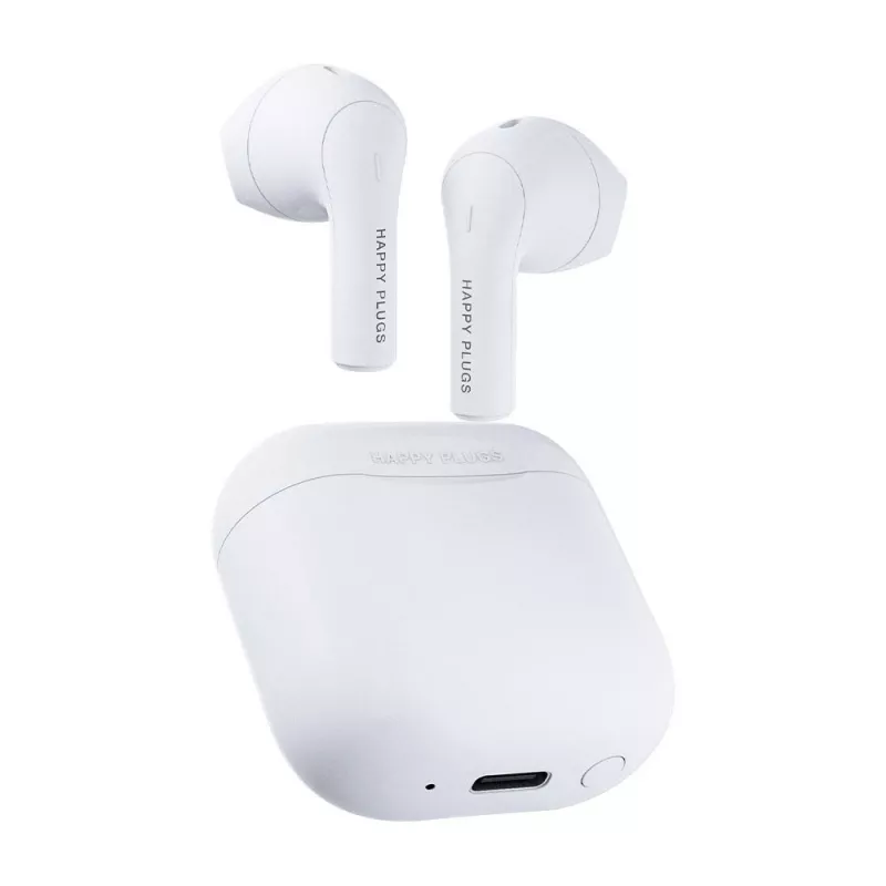 Peakomplekt happy plugs JOY TWS kõrvasisesed Bluetooth-kõrvaklapid kõnede, muusika, spordi jaoks — valge, 20–20000 Hz
