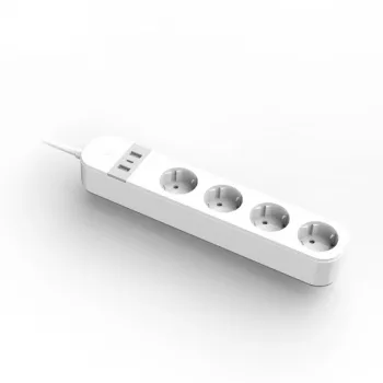 Nutikas pistikupesa Gembird TSL-PS-S4U-01-W 4 vahelduvvoolupesa 3880 W Valge