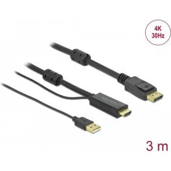 HDMI-DisplayPort-kaabel DeLOCK 85965 4K 30Hz 3m