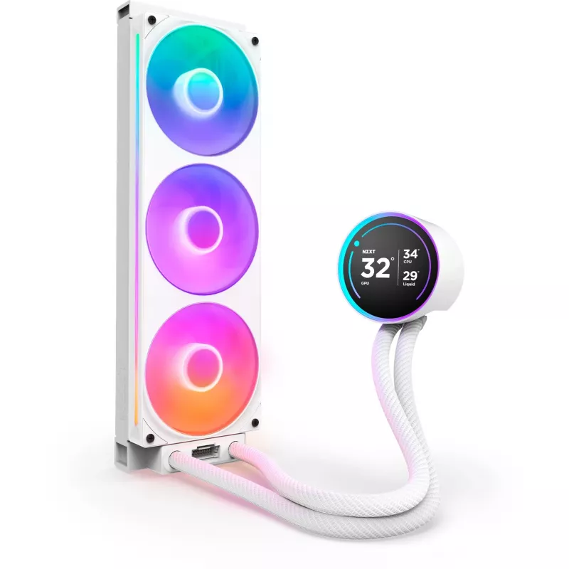 Kõik-ühes vedelikjahuti NZXT Kraken Elite 360 RGB 12 cm valge