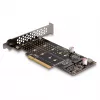 DeLOCK PCI Express x8 kaart 2 sisemise NVMe M.2 Key M pesaga – Bifurkatsiooniga madalprofiil