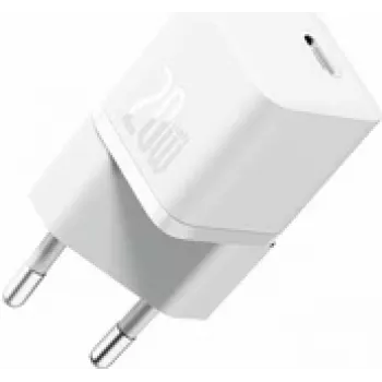 Baseus Gan5 kiirlaadija Mini 1C 20W nutitelefonile universaalne valge