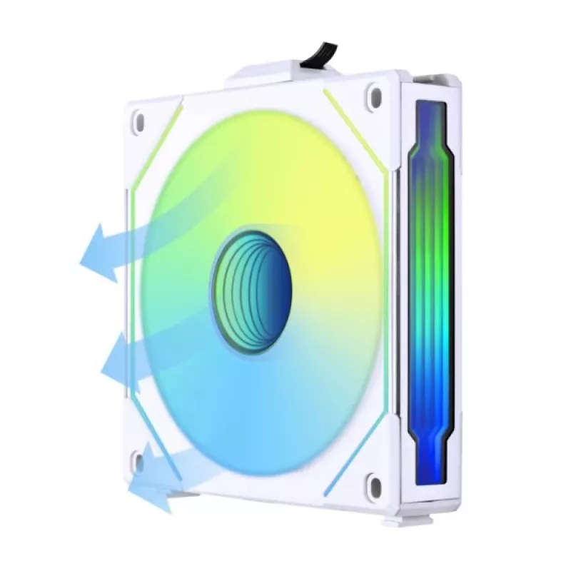 120 mm Lian Li UNI FAN SL-INF Wireless ARGB PWM — valge, modulaarne magnetiline ventilaatorisüsteem