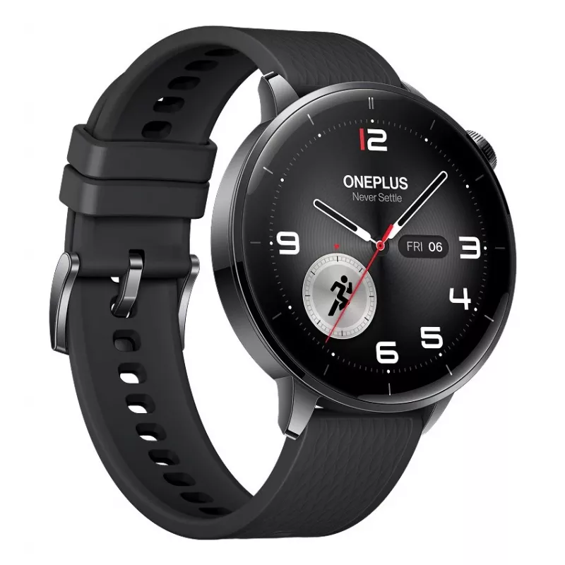 Nutikell ONEPLUS Watch 3 43mm — 1.32 tolli AMOLED, Snapdragon W5, GPS, NFC, IP68, 5 ATM, 354 mAh, roostevabast terasest korpus