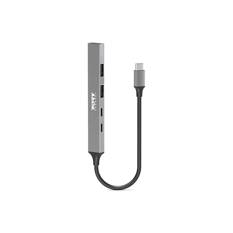 USB-Jaotur Port Designs 900163 USB-C 5000 Mbit/s Hõbedane