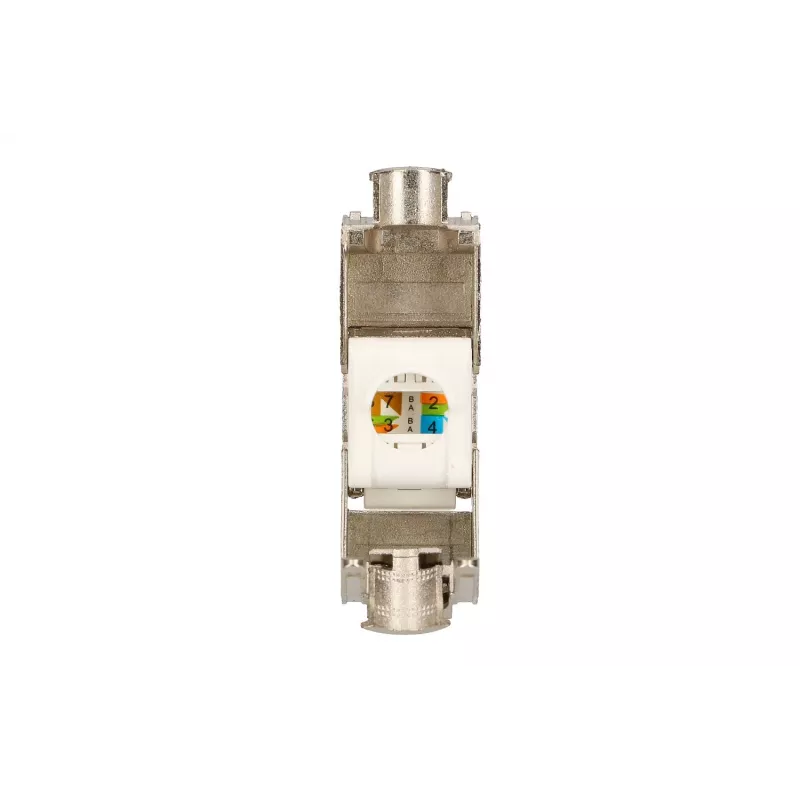 Extralink Keystone CAT6A STP RJ45 vinklis metallist keystone-pesa, üheportne