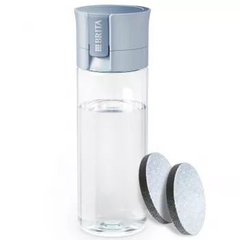 Filtreeriv pudel BRITA Vital Pastel Blue 600 ml koos 2 MicroDisc filtriga, BPA-vaba, nõudepesumasinakindel