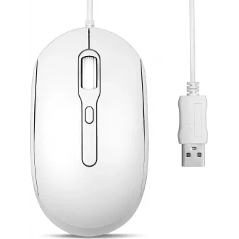 Perixx PERIMICE-222UW optiline hiir, vaikne, USB-A, valge - hiir - optiline (PERIMICE-222UW)