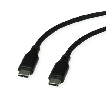 ROLINE USB 2.0 kaabel C-C ST/ST silikoon 60W 1m must - kaabel - digitaalne/andmeedastus (11.02.9120)