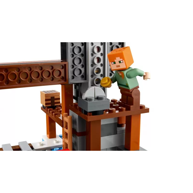 Ehitusmänguasi LEGO Minecraft Kirka kaevandus komplekt 21277 — 530 osa, 3 minifiguuri, vanusele 8+