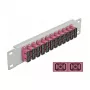 Kiudoptiline patch-paneel DeLOCK 10-tolline 12-port SC dupleks violetne 1U hall