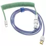 Ducky Premicord USB-kaabel 1,8 m USB A USB C sinine roheline