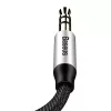 Baseus Yiven Audio kaabel kaabel 3.5 male Audio M30 1.5M Hõbedane+ Must