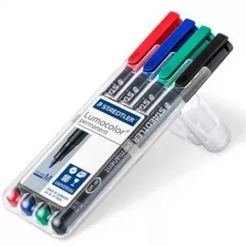Püsimarker Staedtler Lumocolor 317 WP4 Must Sinine Roheline Punane