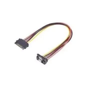 Toitepikenduskaabel Renkforce SATA 15-kontaktiline isane 15-kontaktilisele emasele, 0,30 m, must/punane/kollane
