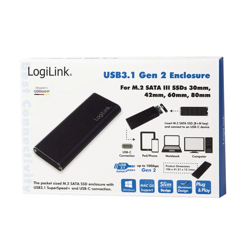 SSD-korpus LogiLink UA0314 Must M.2