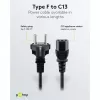 Goobay IEC-juhe 5 m must pistik tüüp F IEC C13 H05VV-F3G