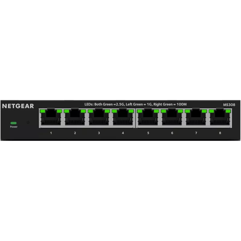 NETGEAR MS308 Haldamata 2.5G Ethernet (100/1000/2500) Must