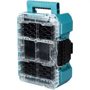 MAKTRAK Organizer compact, tööriistakast sinine/läbipaistev, läbipaistev kaas