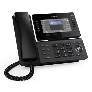 IP-telefon Snom D815WB Must — 5-tolline IPS-ekraan, Gigabit Ethernet, Wi‑Fi 802.11n/ac, PoE, Bluetooth