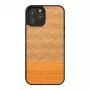 Kaitseümbris Man and Wood iPhone 12 Pro Maxile — herringbone arancia must