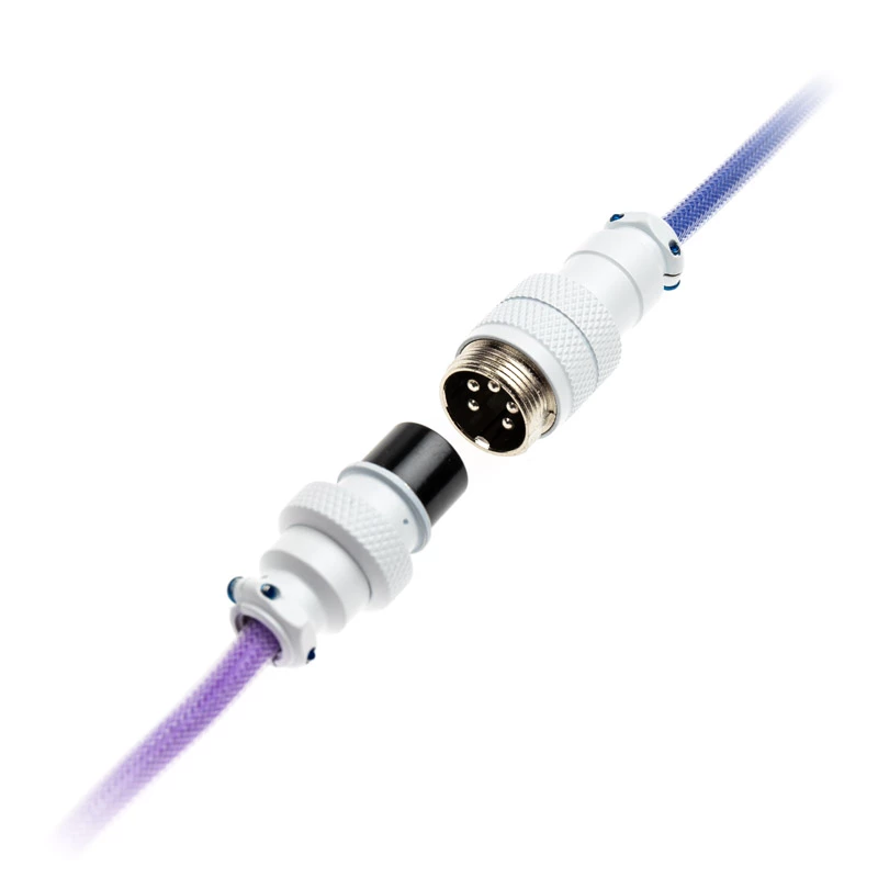 Ducky Premicord Afterglow spiraalkaabel, USB Type-C - Type-A - 1.8m