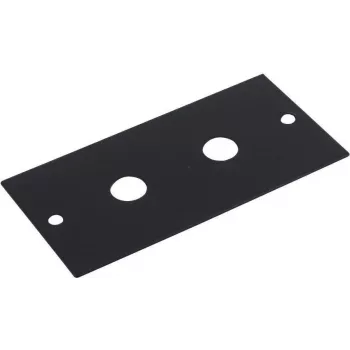 Rack panel Omnitronic Modul 2HE with 2x 6.35mm (1/4 inch) jack sockets, cutout 44x88 mm