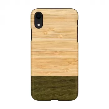 man and wood nutitelefoni ümbris iPhone XR-ile — bambusmetsa must