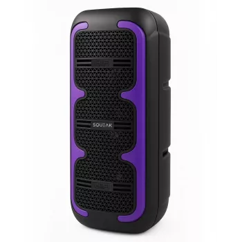 Kaasaskantav stereokõlar SQUEAK SQ1009 — Bluetooth 5.3, 45W RMS, 10 h aku, FM, USB, AUX, LED, 1800 mAh, must