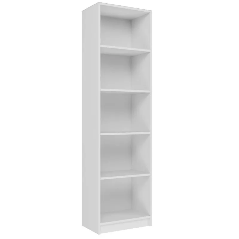 Kontoriraamaturiiul Topeshop R50 BIEL 5 riiuliga valge