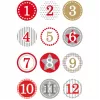 HERMA Kleebised Advendikalender 1-24 punane Ø 2 cm 24 tk
