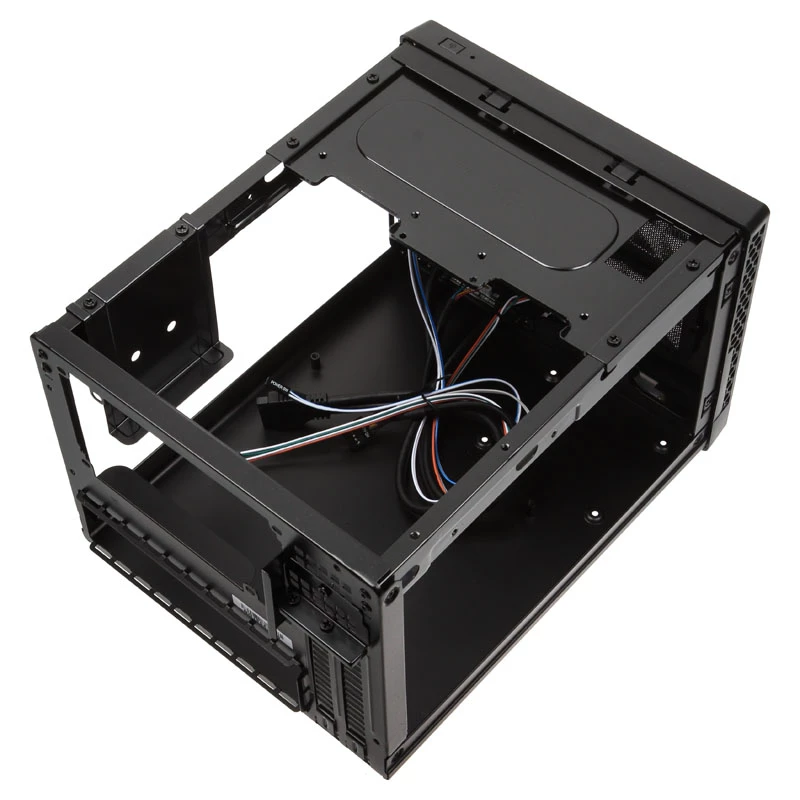 SilverStone SUGO 13 - Lauaarvuti - Mini-DTX - ilma toiteallikata (AT / PS/2) - Must - USB/Audio (SST-SG13B-Q)