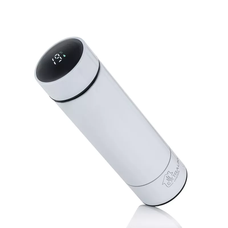 Extralink Smart Travel Mug White, termotass temperatuurinäidikuga