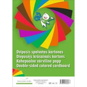 Papp SMLT A4 190 g/m² kahepoolne värv, pakk printimiseks ja meisterdamiseks