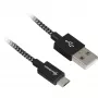USB A–B kaabel Sharkoon 3,0 m alumiiniumpõimikus