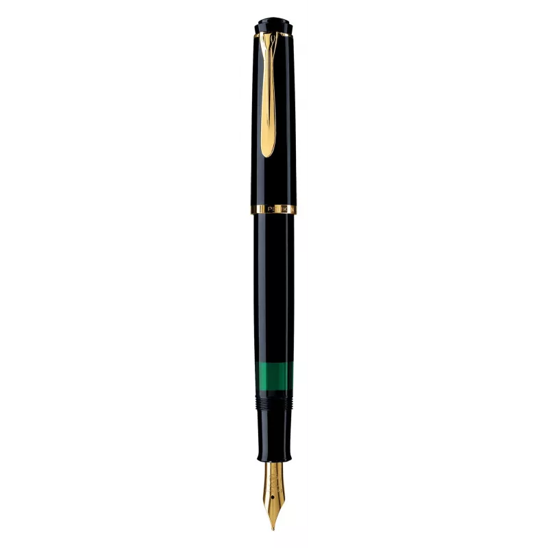 Pelikan M200, Must, Kuldne, Integreeritud täitesüsteem, Vaik, Kuldne, Kaldus sulg, Kuldne, Roostevaba teras