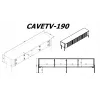 TV-kapp cama meble VERA 190x40x50 cm — matt must pealispind ja raam