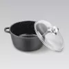 Maestro MR-4616C kaanega pott 16 cm 1 l Must