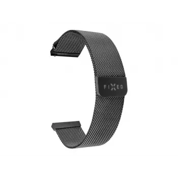 Kellarihm FIXED Mesh Strap Fixed 20mm Quick Release Must — roostevaba võrk, 20 mm