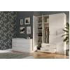 Topeshop ROMANA 160 BIEL KPLB bedroom wardrobe/closet 11 shelves 4 uks(s) valge