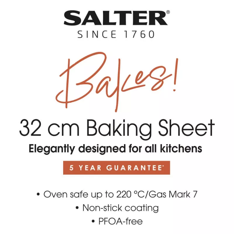 Küpsetusplaat Salter BW12560EU7 32 cm mittenakkuva süsinikteras