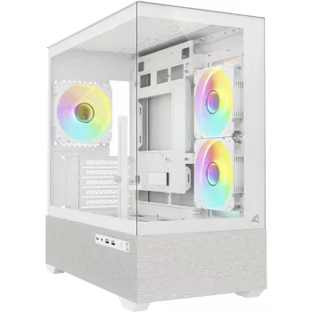 Sharkoon MK7 ARGB mATX korpus 2x klaasiga valge