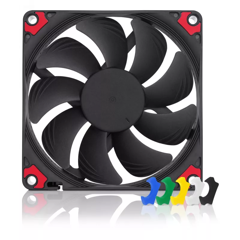 Noctua NF-A9x14 HS-PWM CH.BK.S 92 mm õhuke PWM arvutikorpuse ventilaator, 12 V, 600–2500 RPM, 57,5 m³/h, paksus 14 mm