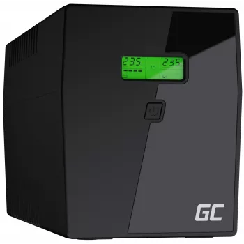 Katkematu toiteallikas roheline Cell UPS05 — line-interactive 2 kVA / 1200 W, 5x F-tüüpi pistikupesa, LCD, USB, RJ-45